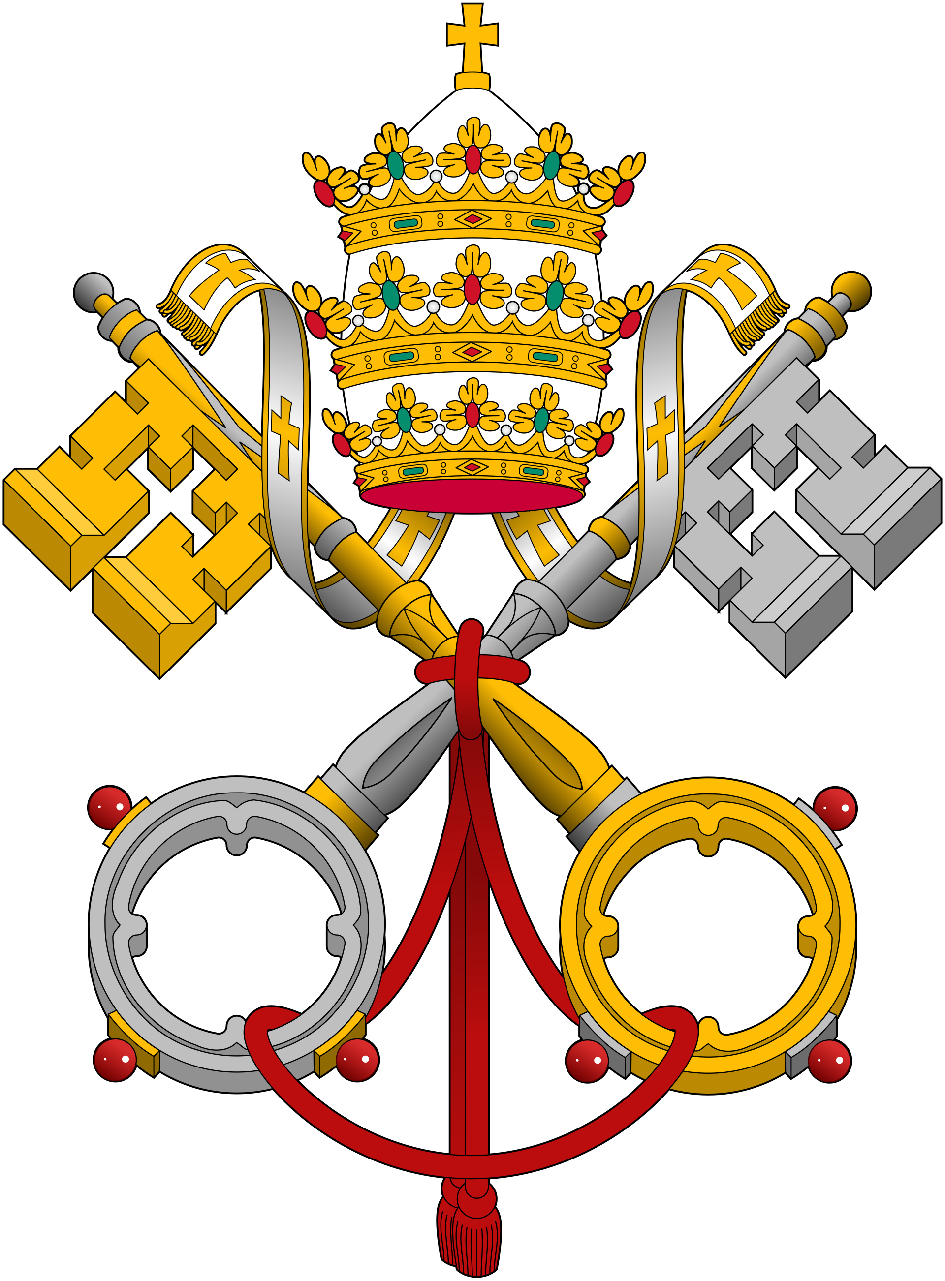 Emblema della Santa Sede (chiavi crociate e tiara)