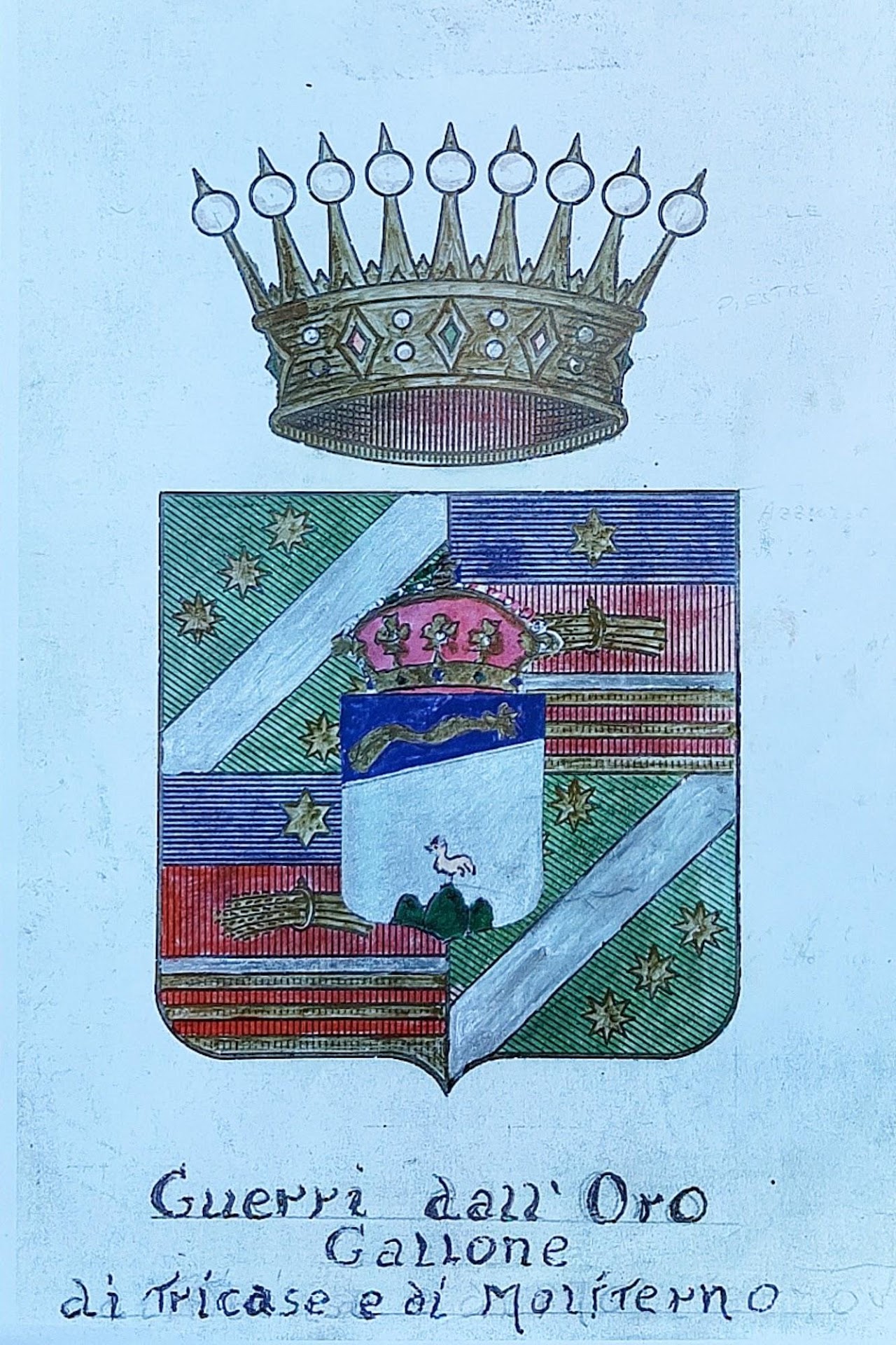Stemma della casata disegnato da Aldo Guerri dall’Oro Gallone