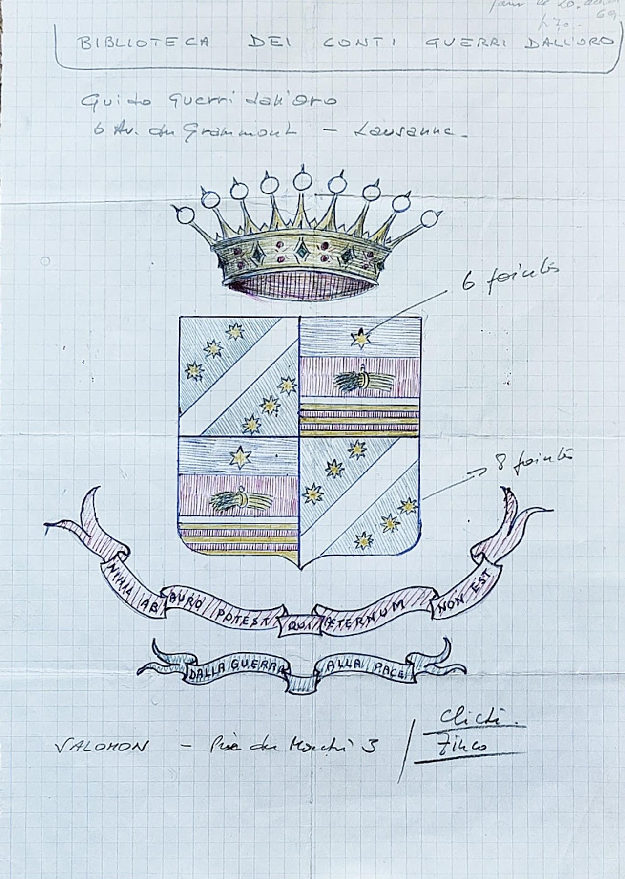 Stemma della casata Guerri dall’Oro